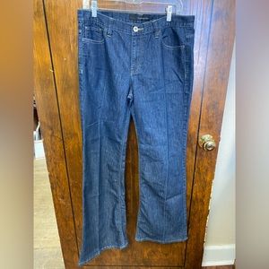 Calvin Klein Jeans Women's Size 12 Flared Dark Wash Mid Rise Cotton Mix Denim